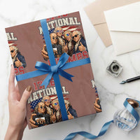 1776 National Champs Funny Founding Fathers Selfie Graphic Wrapping Paper Roll George Washington and Ben Franklin Cool Sunglasses Patriotic