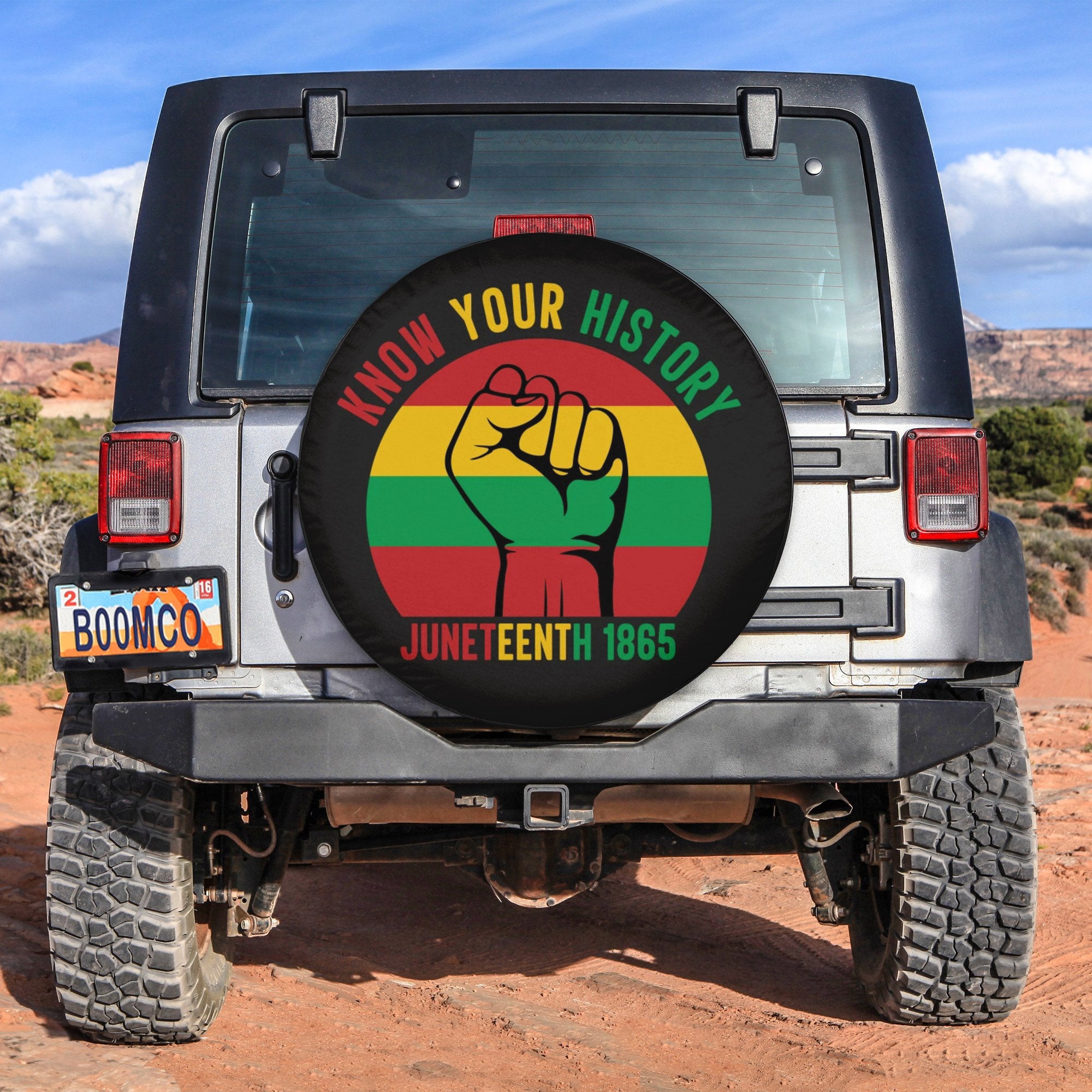 African Tire Covers - Juneteenth Spare Tire Cover Know Your History Juneteenth 1865 NO.178 LT8 - Wonder Print Shop