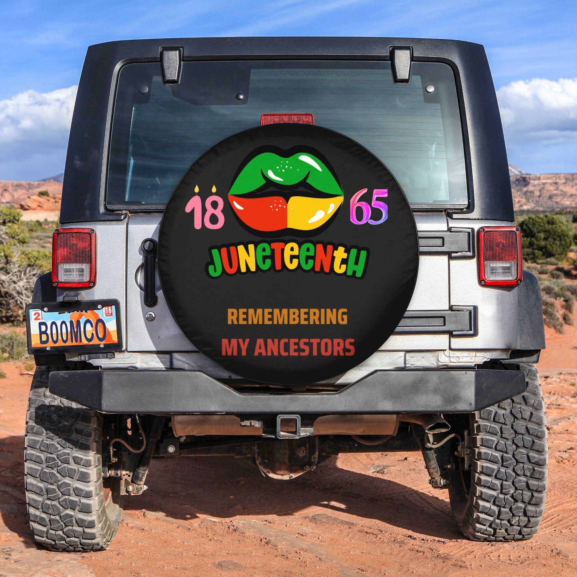 African Tire Covers - Juneteenth Spare Tire Cover Juicy Lip Remember My Ancestors NO.179 LT8