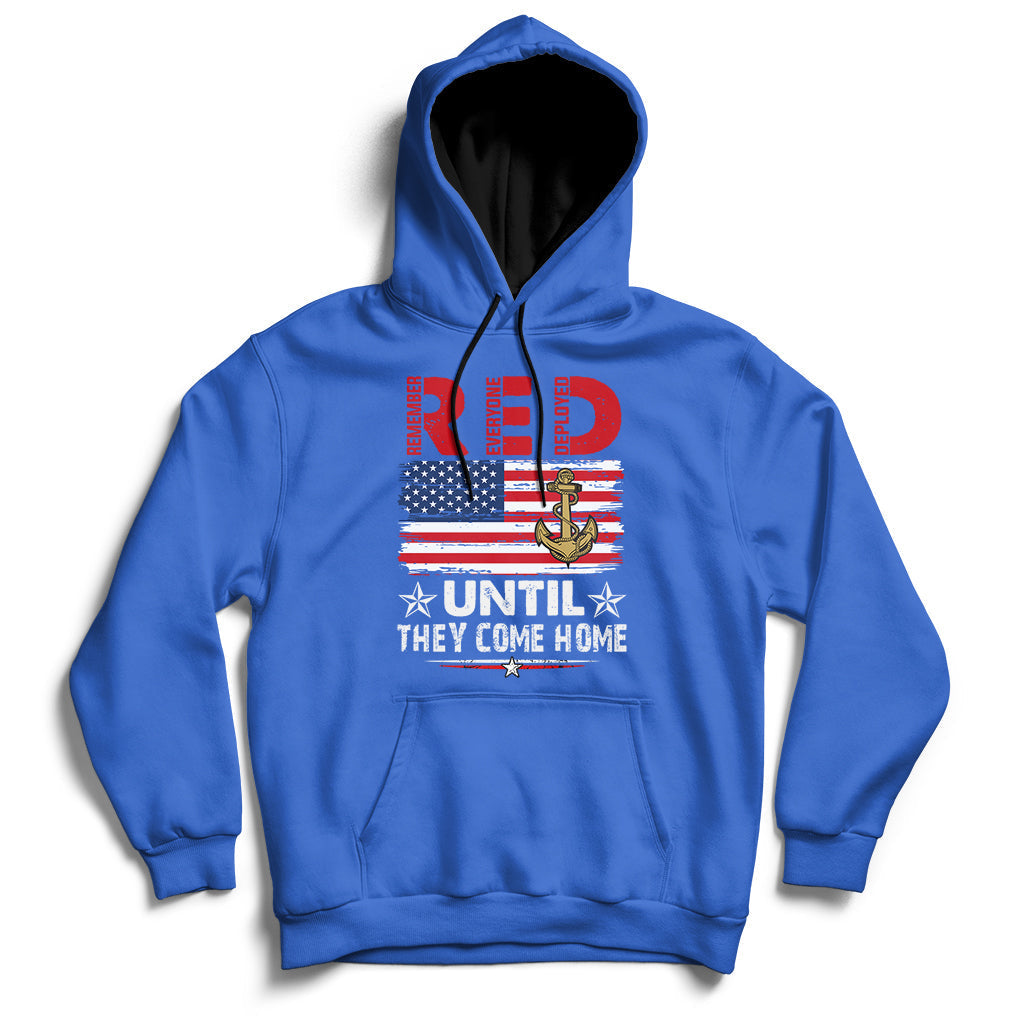RED Friday Remember Everyone Deployed Retro US Army Military Hoodie - Wonder Print Shop
