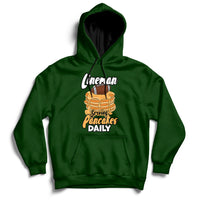 Lineman Serving Pancake Daily Funny Vintage Football Hoodie - Wonder Print Shop