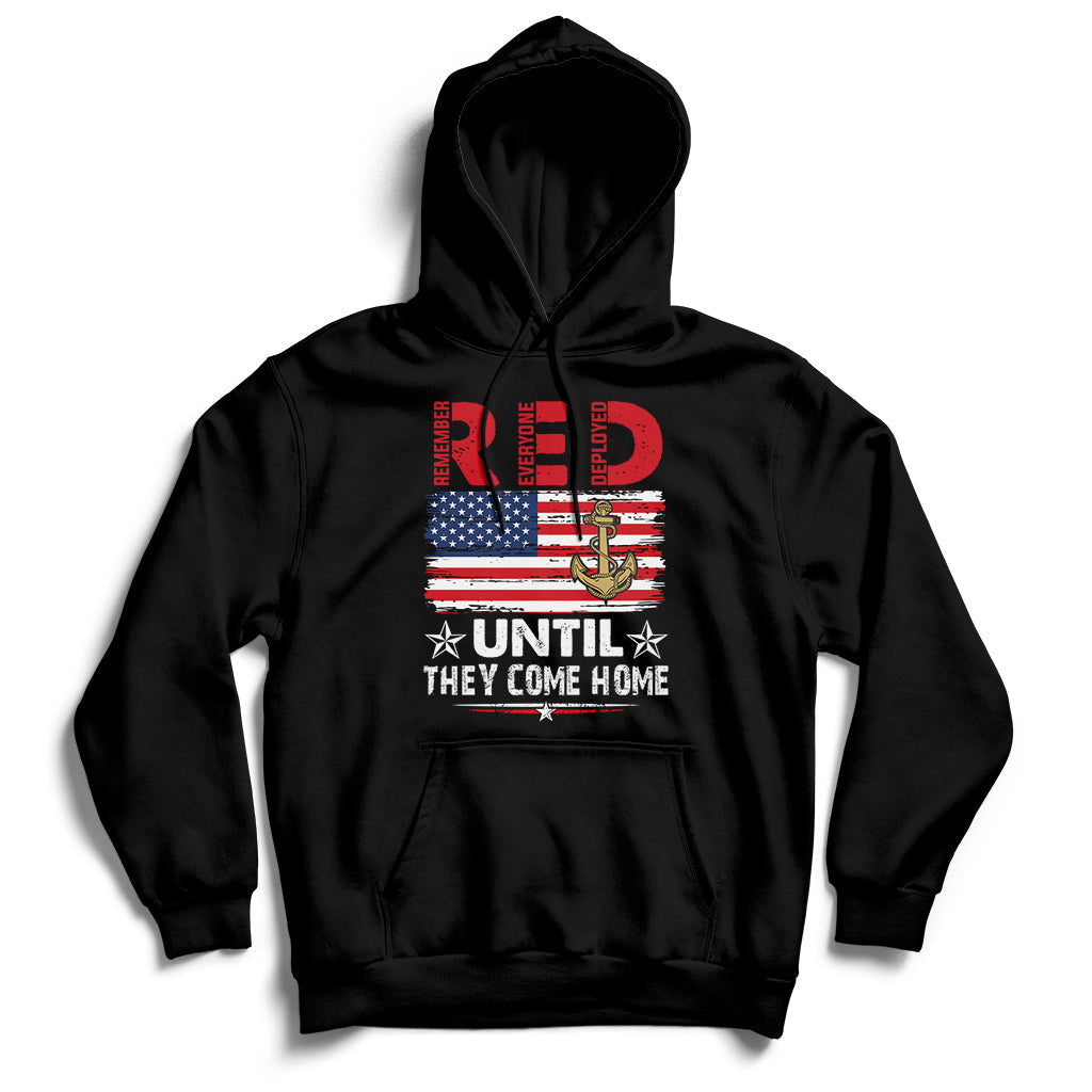 RED Friday Remember Everyone Deployed Retro US Army Military Hoodie - Wonder Print Shop
