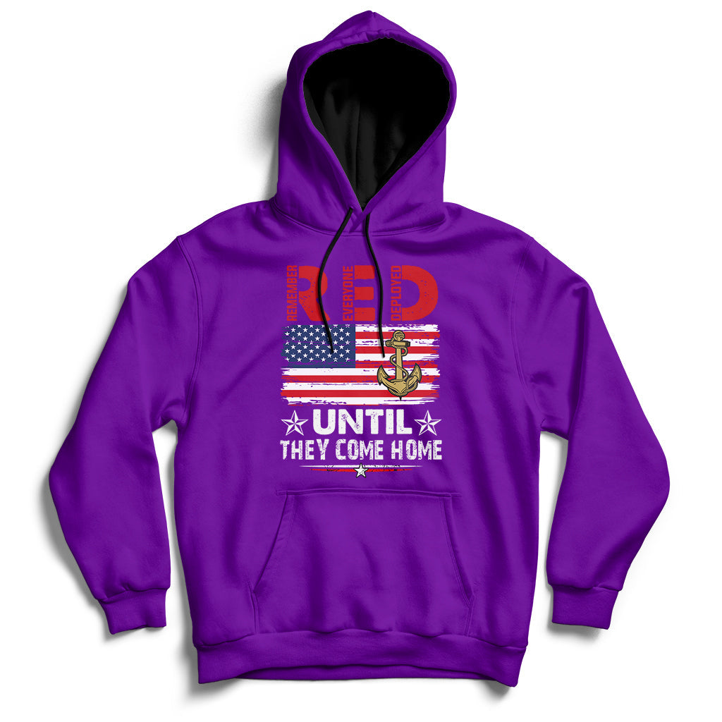 RED Friday Remember Everyone Deployed Retro US Army Military Hoodie - Wonder Print Shop
