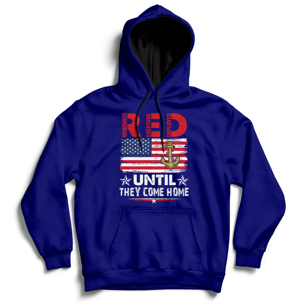 RED Friday Remember Everyone Deployed Retro US Army Military Hoodie - Wonder Print Shop