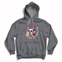 Messy Bun Skeleton No Valetine No Problem Anti Valentines Hoodie - Wonder Print Shop