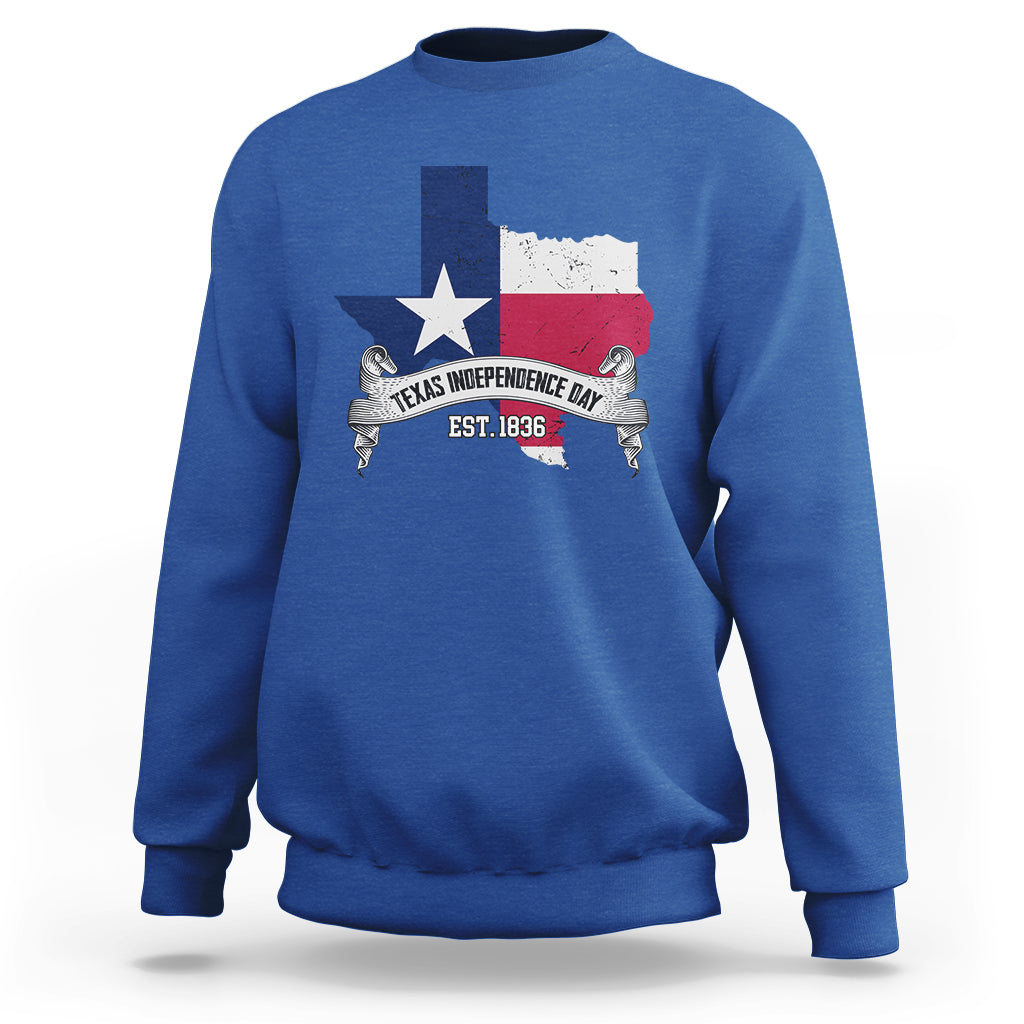 Texas Pride State Texas Independence Day 1836 I Love Texas Texan American Sweatshirt - Wonder Print Shop