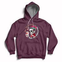 Messy Bun Skeleton No Valetine No Problem Anti Valentines Hoodie - Wonder Print Shop