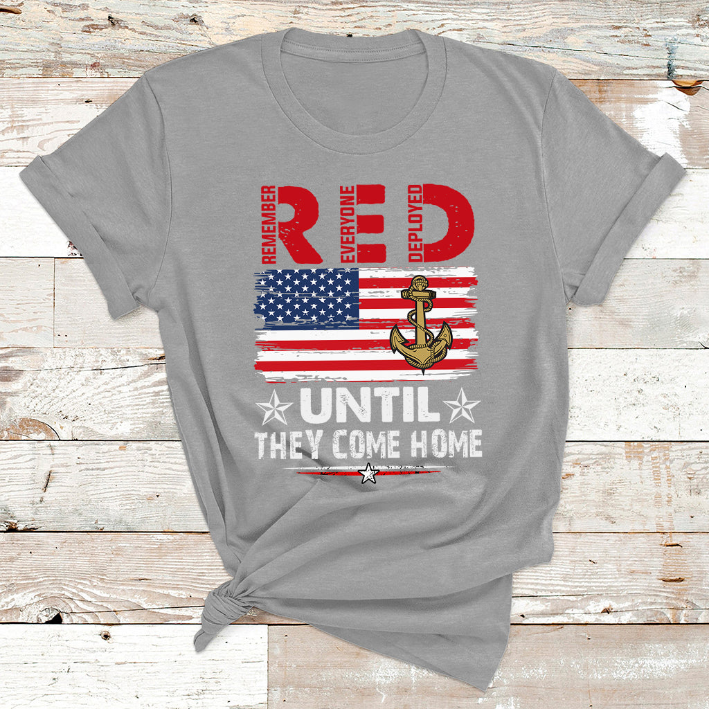 RED Friday Remember Everyone Deployed Retro US Army Military T Shirt - Wonder Print Shop