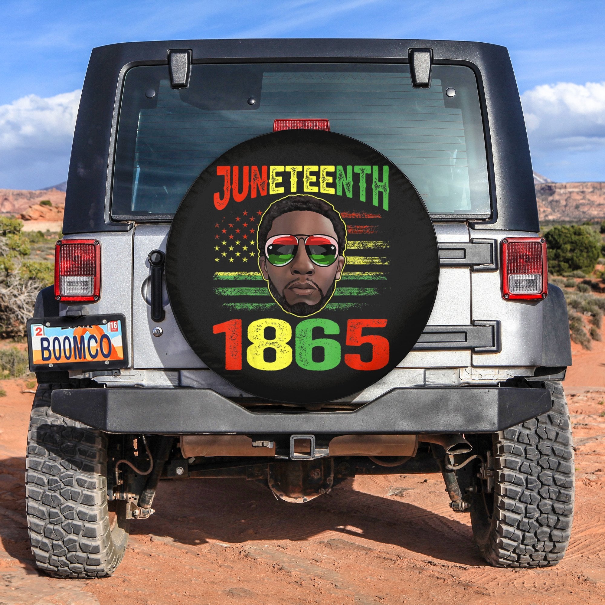 African Tire Covers - Juneteenth Spare Tire Cover Juneteenth 1865 Black Man Style NO.18 LT8 - Wonder Print Shop