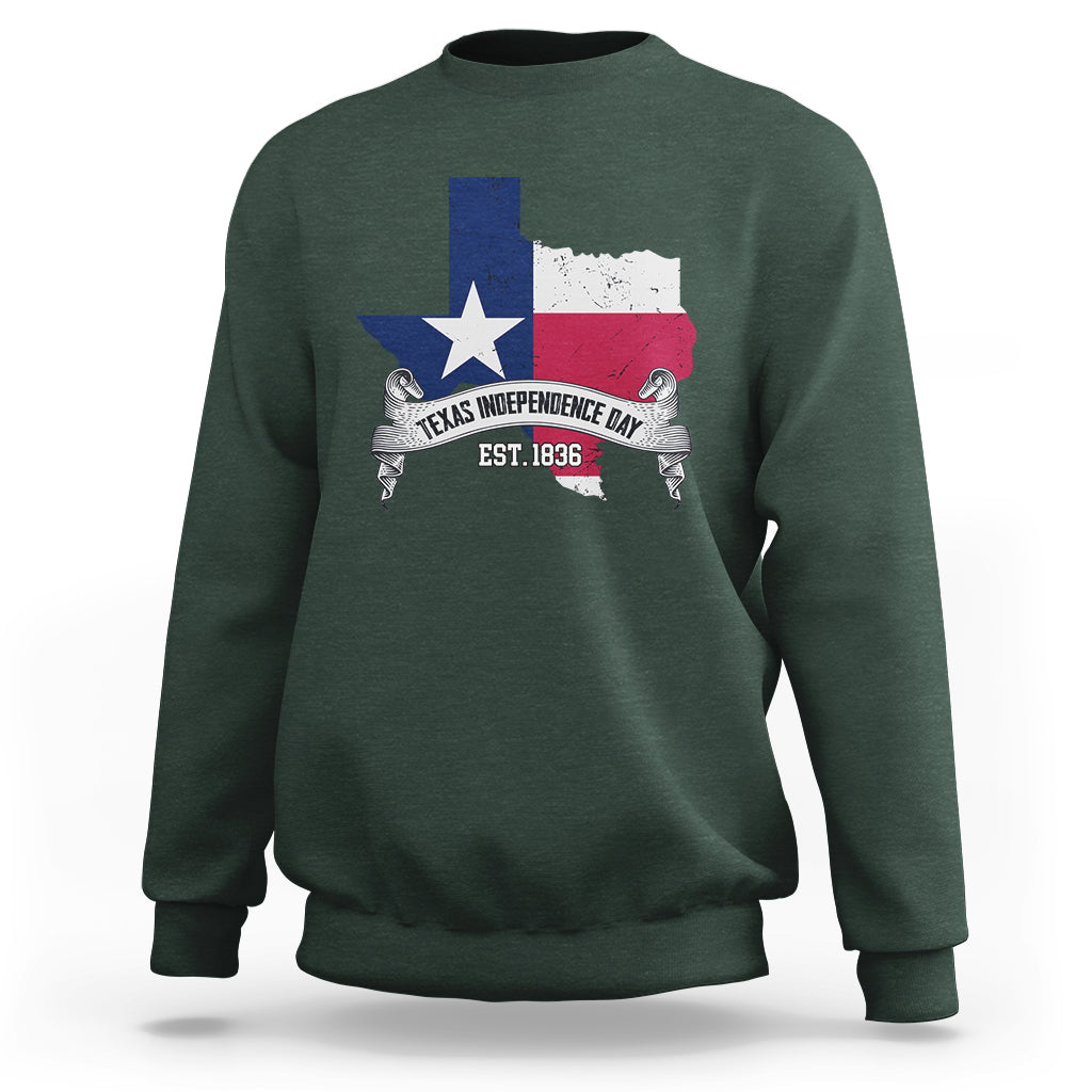 Texas Pride State Texas Independence Day 1836 I Love Texas Texan American Sweatshirt - Wonder Print Shop
