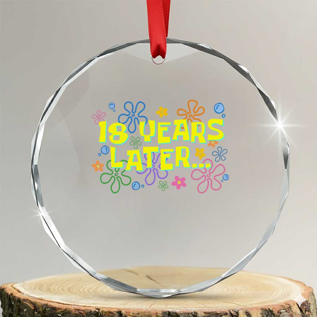 18 Years Later 18th Birthday Crystal Glass Ornament Eighteen Party Funny Meme