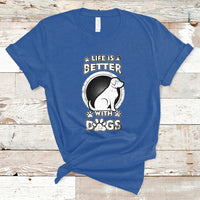 Life Is Better With Dogs Paw Print Beagle Dog Lover Pet Day T-Shirt - Wonder Print Shop