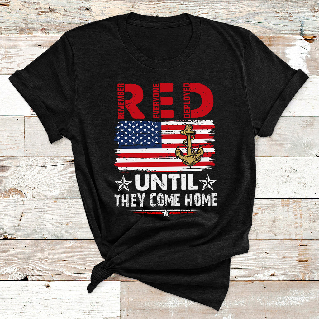 RED Friday Remember Everyone Deployed Retro US Army Military T Shirt - Wonder Print Shop