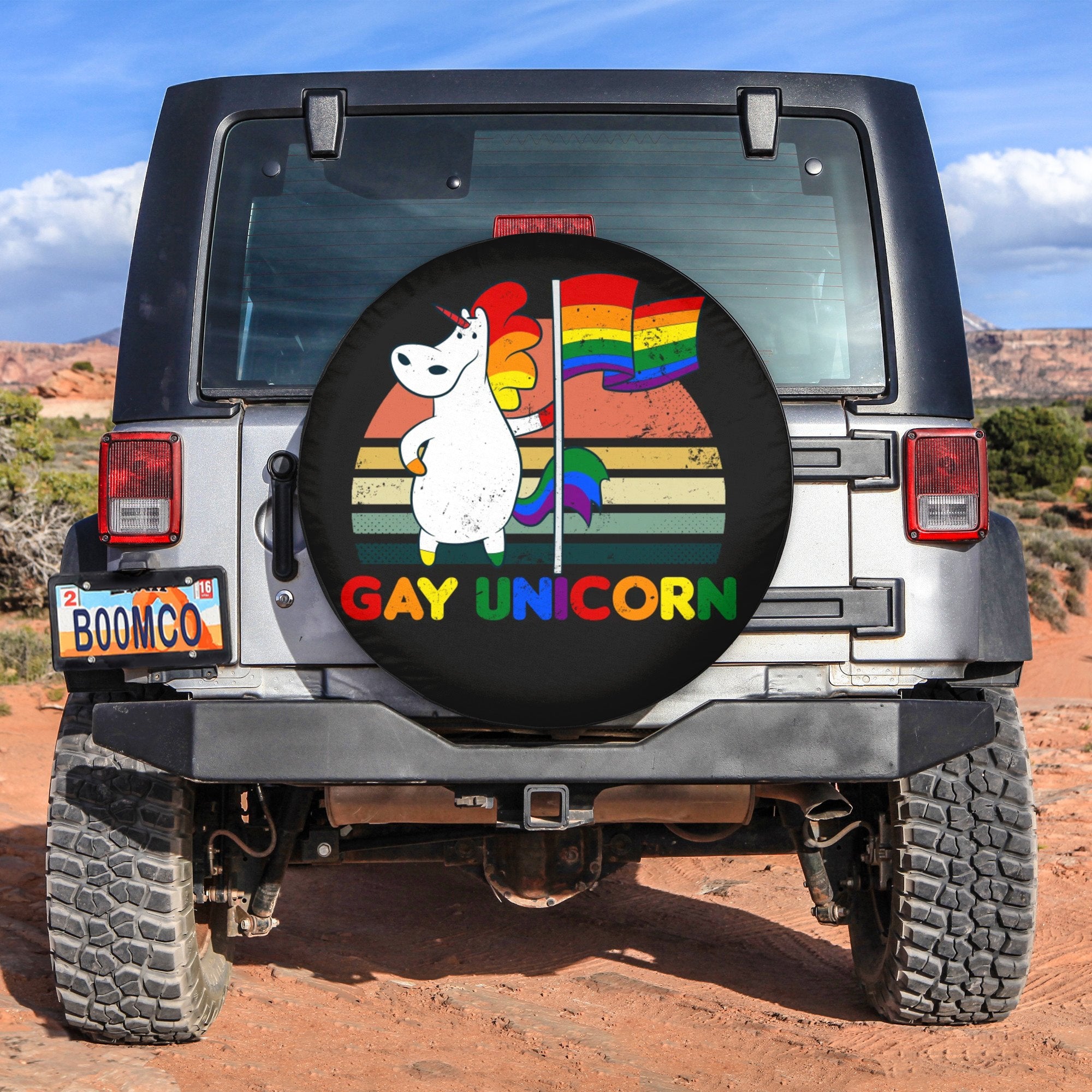 LGBT Tire Covers - Gay Unicorn Pride Spare Tire Cover NO.120 LT8 - Wonder Print Shop