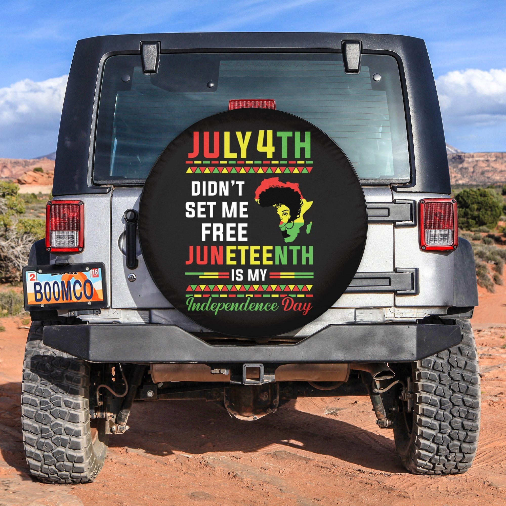 African Tire Covers - Juneteenth Spare Tire Cover Didn't Set Me Free Juneteenth Is My Independence Day NO.184 LT8