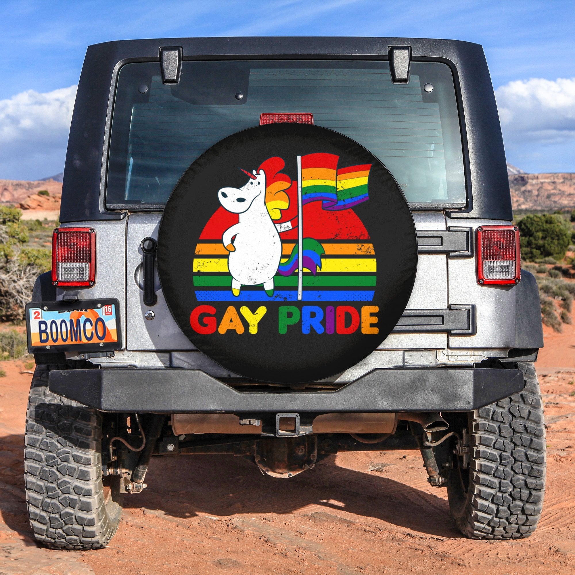 LGBT Tire Covers - Gay Pride Unicorn Spare Tire Cover NO.121 LT8