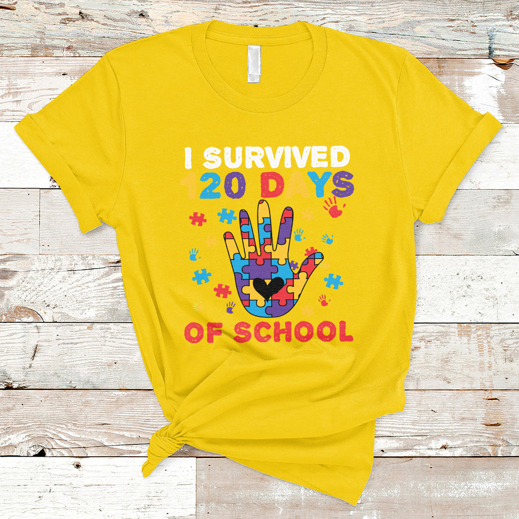 I Survived Of School Funny 120 Days Survivor Students Teachers T Shirt - Wonder Print Shop