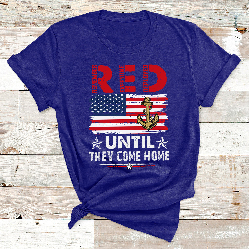 RED Friday Remember Everyone Deployed Retro US Army Military T Shirt - Wonder Print Shop
