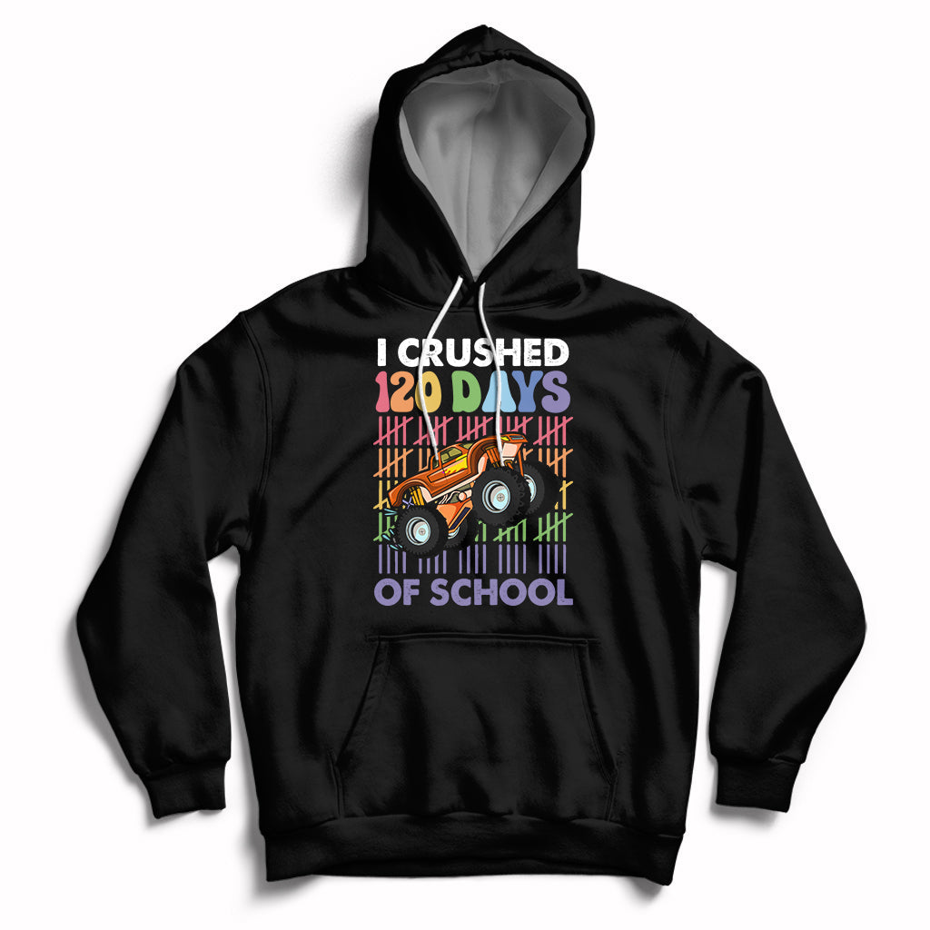 I Crushed 120 Days Of School Funny 120 Days Survivor Truck Kids Hoodie - Wonder Print Shop