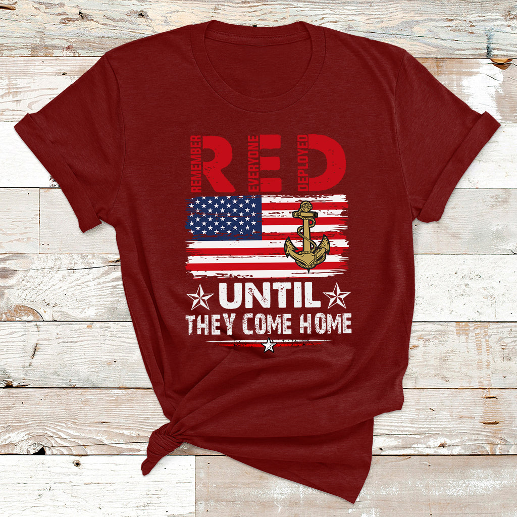 RED Friday Remember Everyone Deployed Retro US Army Military T Shirt - Wonder Print Shop