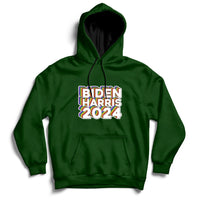 Biden Harris 2024 Rainbow Gay Pride LGBT Democrat Hoodie - Wonder Print Shop