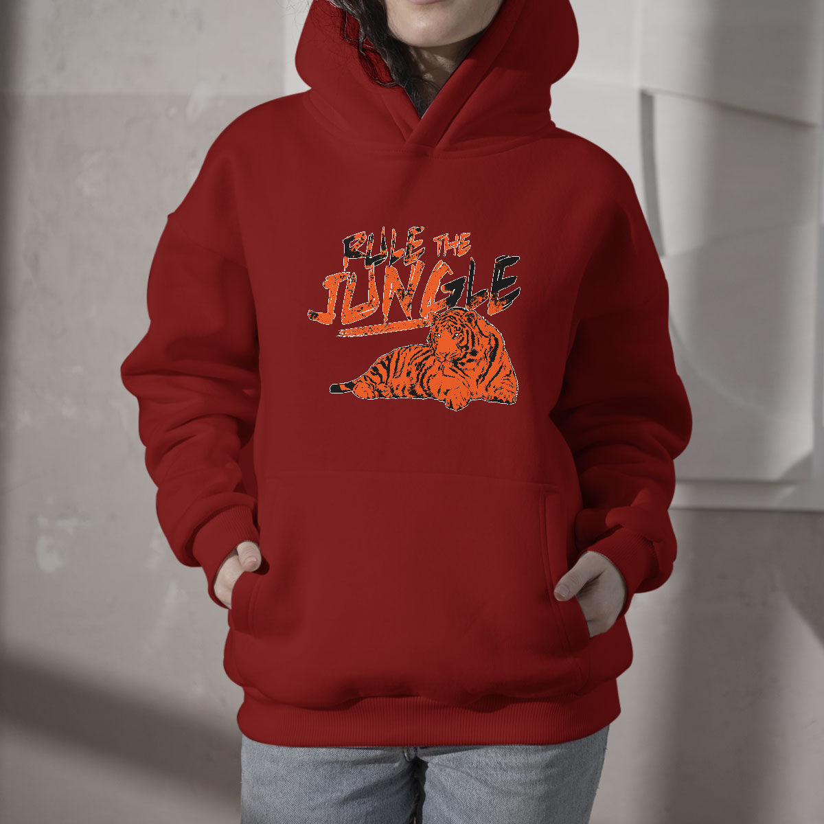 Rule The Jungle Fear Da Tiger King Of The North Sundey Hoodie - Wonder Print Shop