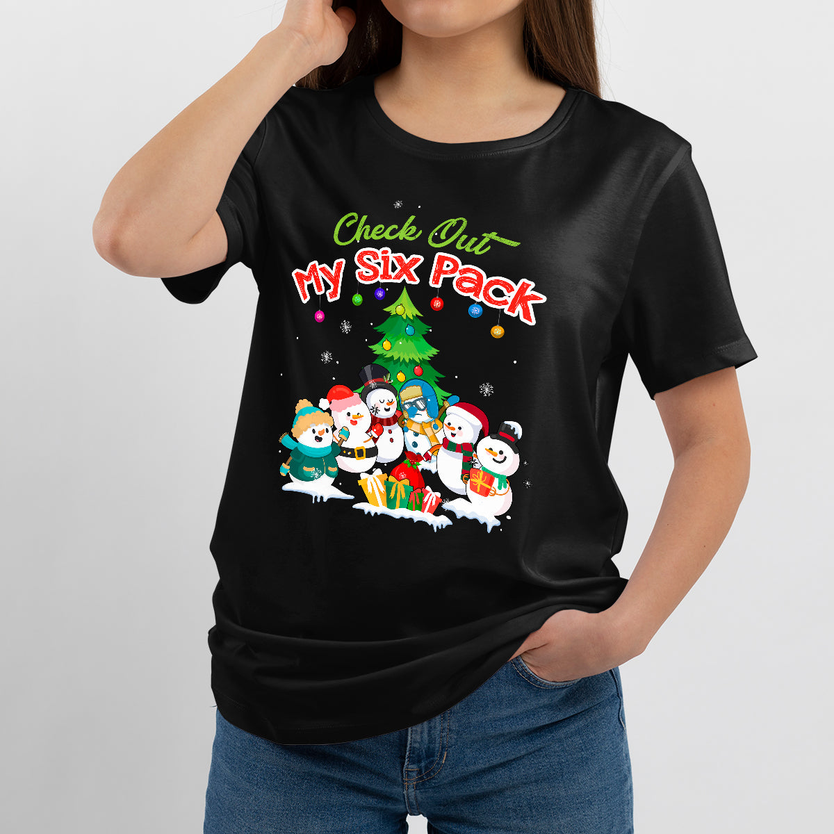 Check Out My Six Pack Snowmies Christmas, Snowmies Christmas T Shirt - Wonder Print Shop