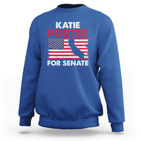 Retro Katie Porter 2024 Whiteboard For Senate California Democrat American Flag Sweatshirt - Wonder Print Shop