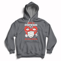Love Is Everywhere But So Is The Flu Valentine's Day Nurse Hoodie - Wonder Print Shop