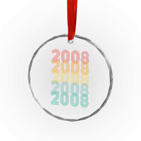 18th Birthday Crystal Glass Ornament Vintage 2008 Retro 18 Years Old Birthday