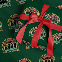 18th Birthday Wrapping Paper Roll Vintage 18yr 2008 Limited Edition 18 Year Old Gift