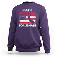 Retro Katie Porter 2024 Whiteboard For Senate California Democrat American Flag Sweatshirt - Wonder Print Shop