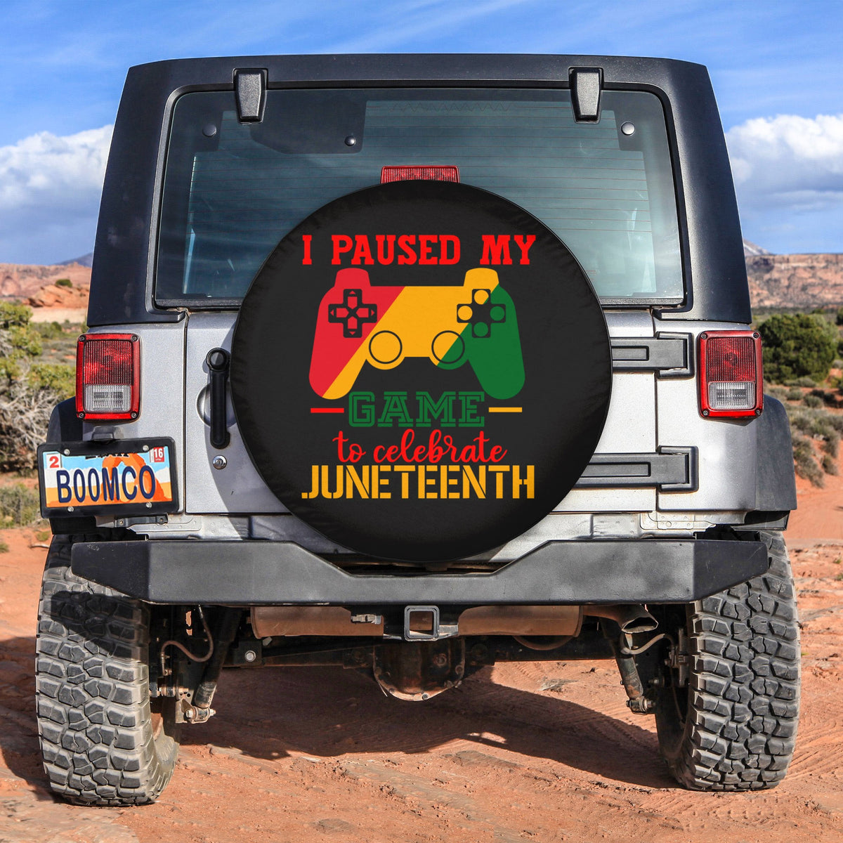 African Tire Covers - Juneteenth Spare Tire Cover I Pause My Game To Celebrate Juneteenth NO.194 LT8 - Wonder Print Shop