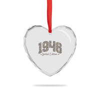 1946 Retro Birthday Heart Crystal Glass Ornament 80 Year Old Leopard 80th Birthday Gifts For Women