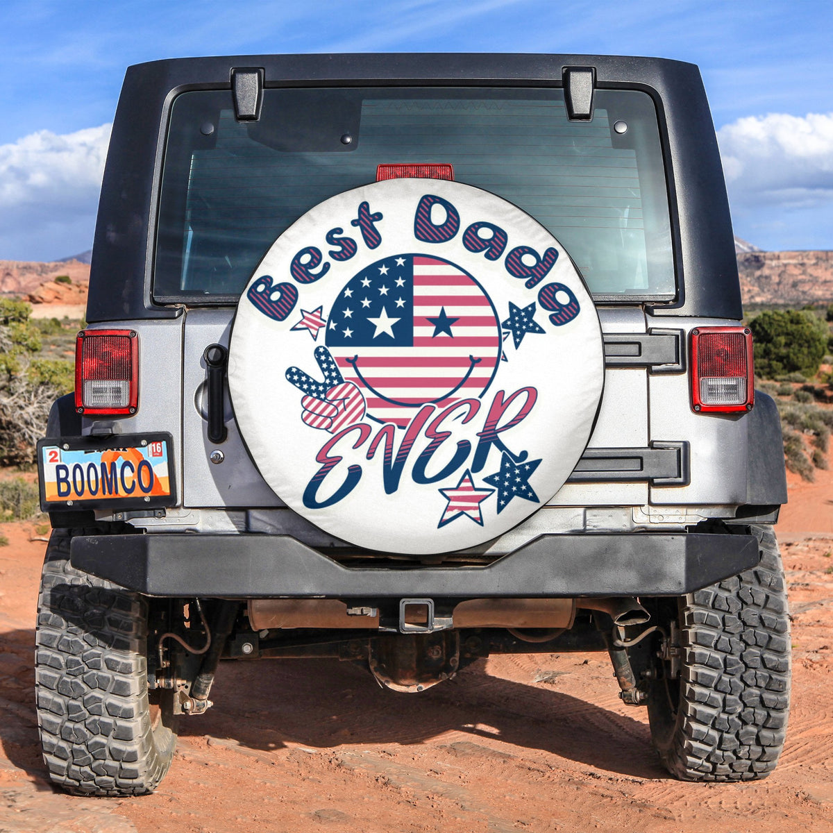 Father's Day Tire Covers - Best Dada Ever Spare Tire Cover American Smile Version NO.196 LT8 - Wonder Print Shop