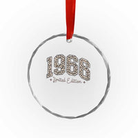 1966 Retro Birthday Crystal Glass Ornament 60 Year Old Leopard 60th Birthday Gifts For Women