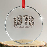 1976 Retro Birthday Crystal Glass Ornament 50 Year Old Leopard 50th Birthday Gifts For Women