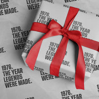 1976 The Year Legends Were Made Wrapping Paper Roll Minimalist Retro 50th Birthday