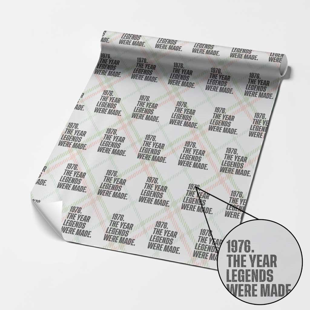 1976 The Year Legends Were Made Wrapping Paper Roll Minimalist Retro 50th Birthday