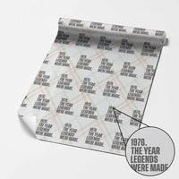 1976 The Year Legends Were Made Wrapping Paper Roll Minimalist Retro 50th Birthday