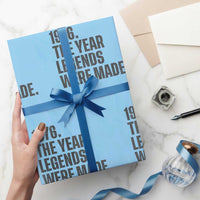 1976 The Year Legends Were Made Wrapping Paper Roll Minimalist Retro 50th Birthday
