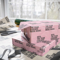 1976 The Year Legends Were Made Wrapping Paper Roll Minimalist Retro 50th Birthday