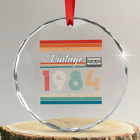 1984 Retro Birthday Crystal Glass Ornament Vintage 42th Birthday Gift Classic 90s Style - Wonder Print Shop