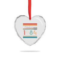1984 Retro Birthday Heart Crystal Glass Ornament Vintage 42th Birthday Gift Classic 90s Style - Wonder Print Shop