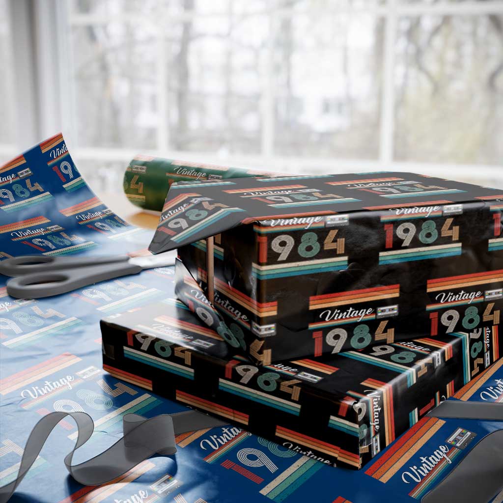 1984 Retro Birthday Wrapping Paper Roll Vintage 42th Birthday Gift Classic 90s Style - Wonder Print Shop