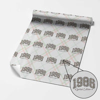 1986 Retro Birthday Wrapping Paper Roll 40 Year Old Leopard 40th Birthday Gifts For Women