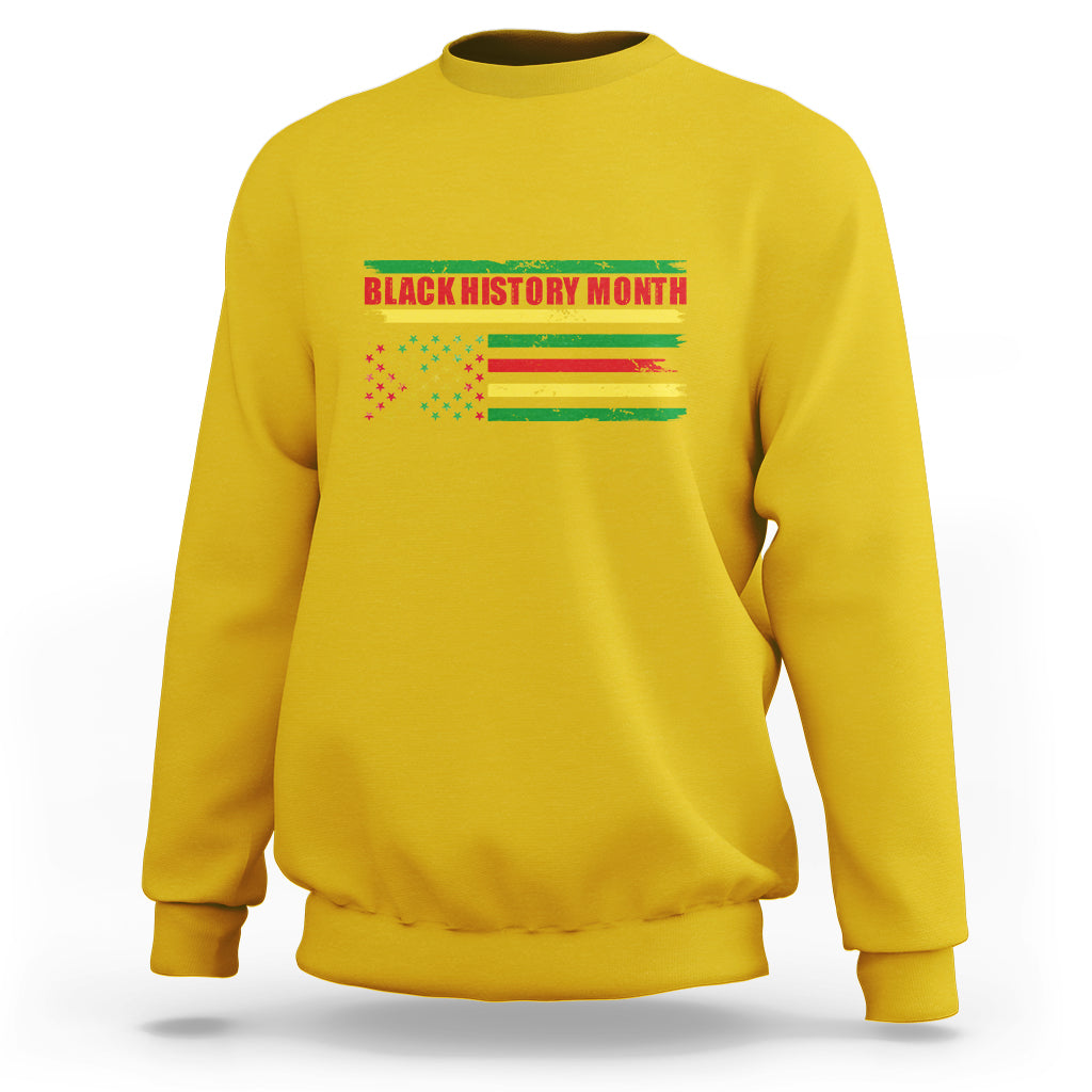 Black History Month Black Pride African American Pride Flag Sweatshirt - Wonder Print Shop