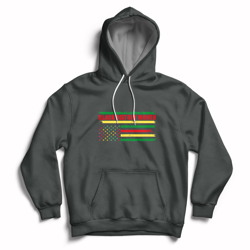 Black History Month Black Pride African American Pride Flag Hoodie - Wonder Print Shop