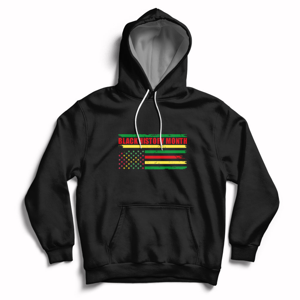Black History Month Black Pride African American Pride Flag Hoodie - Wonder Print Shop
