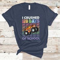 I Crushed 120 Days Of School Funny 120 Days Survivor Truck Kids T Shirt - Wonder Print Shop